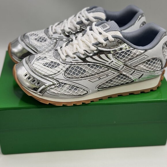 BV Luxe White Silver Sports Kicks - Picture 3 of 6